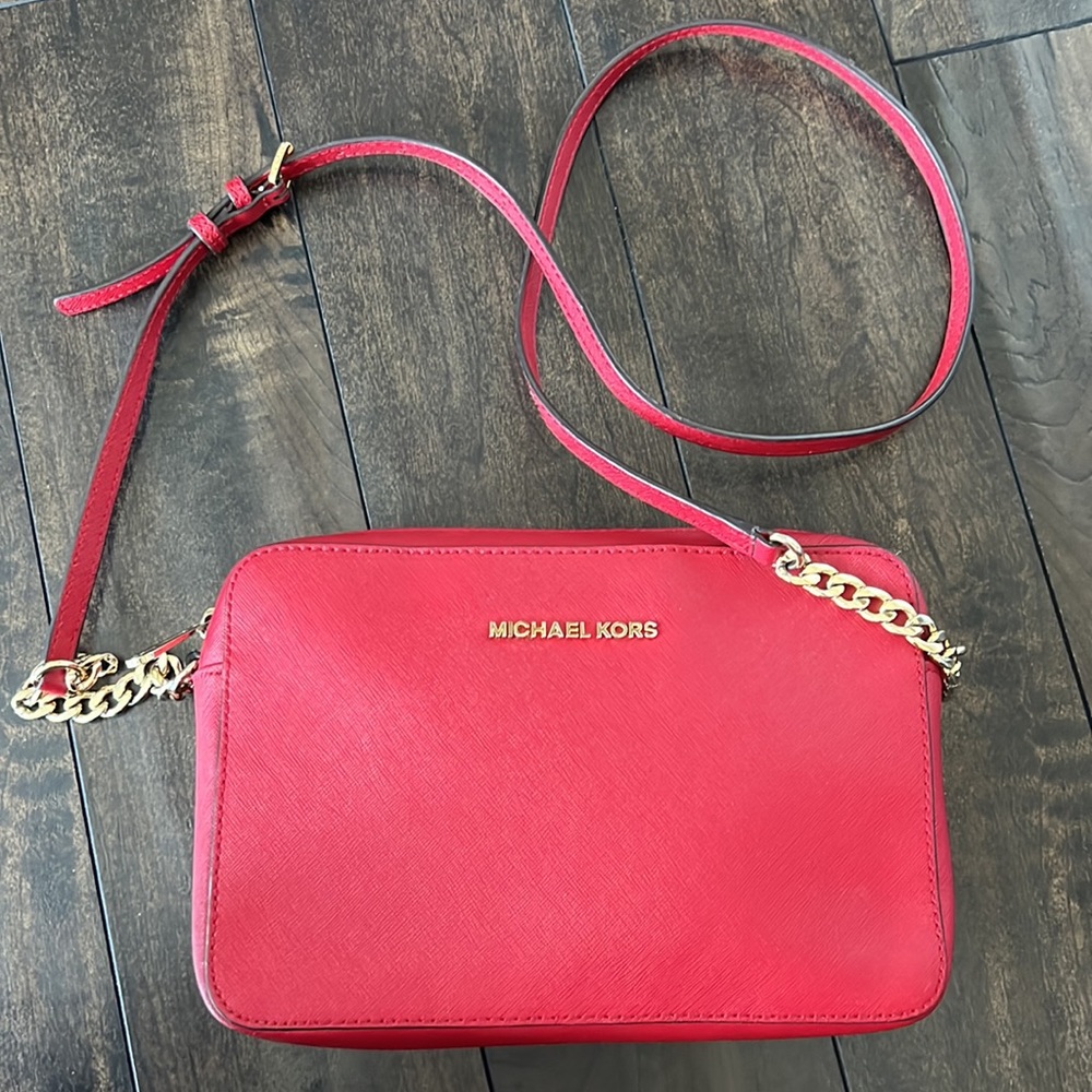 Red Michael Kors crossbody